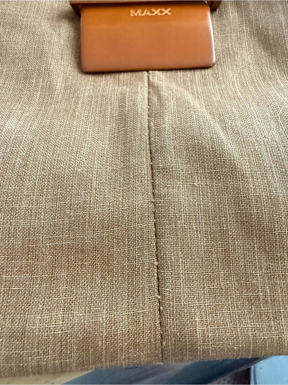 Maxx New York Tan Hobo Bag with Brown Accent